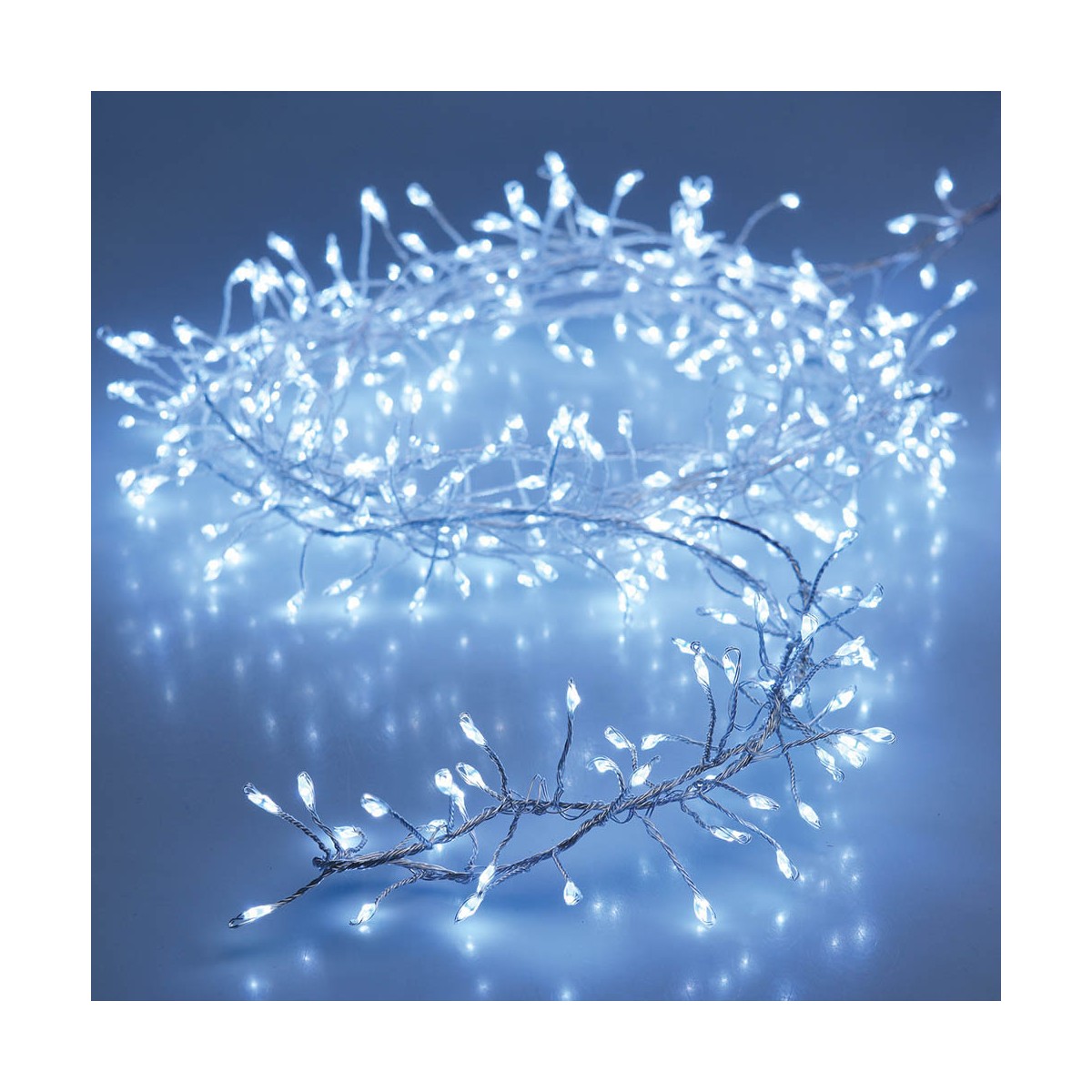 LED-lichtkrans Transparant 1,5 m